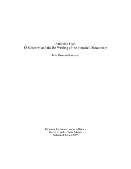 After the Fact: El Mercurio and the Re