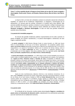 Tema 7. La lírica española desde la Posguerra hasta finales de los