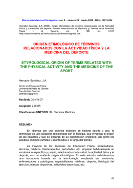 Origen etimológico de términos relacionados