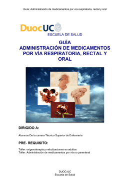 guía administración de medicamentos por vía respiratoria, rectal y