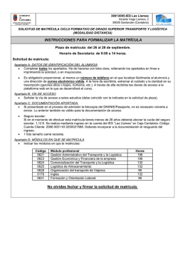 INSTRUCCIONES PARA FORMALIZAR LA