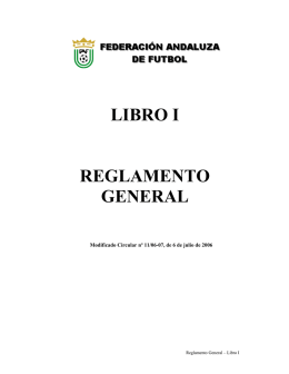 libro i reglamento general - Federación Andaluza de Fútbol