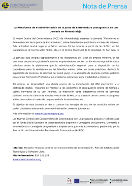 La Plataforma de e-Administración en la Junta de Extremadura