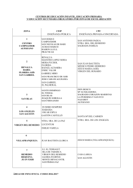 Centros y áreas de influencia