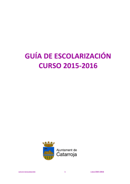 guía de escolarización 2015-2016