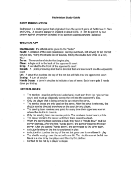 Badminton Study Guide BRIEF INTRODUCTION Badminton is a
