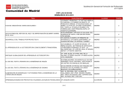 Seminarios - Formación del Profesorado de la Comunidad de Madrid