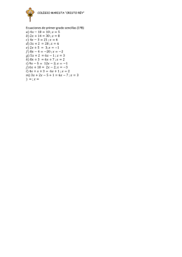 Ecuaciones de primer grado sencillas (1ºB)