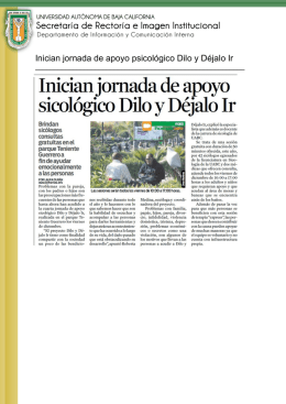 Inician jornada de apoyo psicológico Dilo y Déjalo Ir