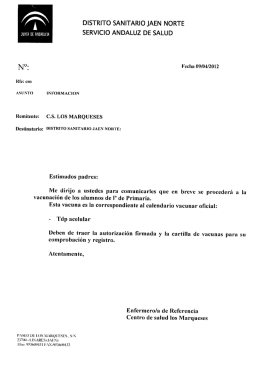 DISTRITO SANITARIO JAEN NORTE ¿um DE nnnmum SERVICIO