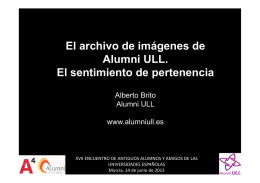 (Presentación Alumni ULL. Alberto Brito)