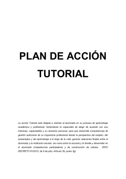 plan de acción tutorial