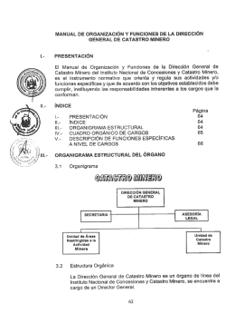 MOF de la Dirección General de Catastro Minero.