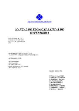 Manual de Técnicas Básicas de Enfermería