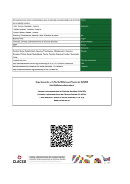 Consideraciones teórico-metodológicas para el abordaje