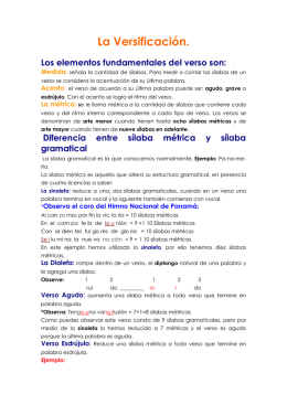La Versificación.