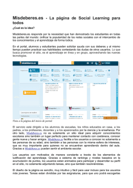 Misdeberes.es - La página de Social Learning para todos