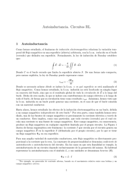 Autoinductancia. Circuitos RL