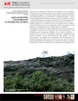 arte rupestre colombiano: la piedra de letras