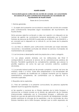 Convocatoria - Ayuntamiento de HUARTE
