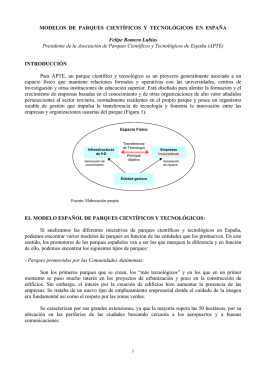 Modelos de Parques Científicos y Tecnológicos en España