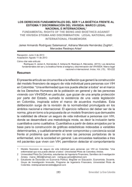 Resumen El presente artículo se circunscribe a la reflexión que