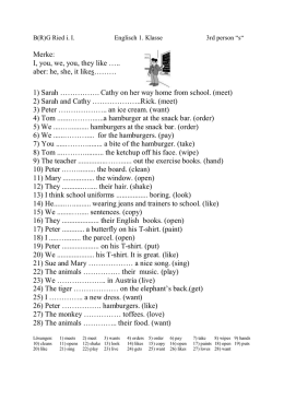 Merke: I, you, we, you, they like ….. aber: he, she, it - Schulen