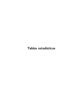 Tablas estadísticas