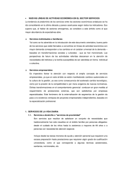 • NUEVAS LÍNEAS DE ACTIVIDAD ECONÓMICA EN EL SECTOR