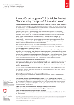Promoción del programa TLP de Adobe® Acrobat® “Compre seis y