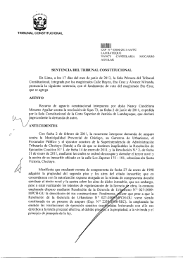 SENTENCIA DEL TRIBUNAL CONSTITUCIONAL En Lima, a los 17
