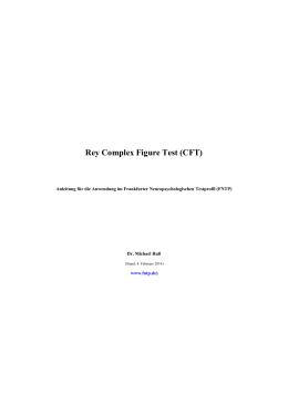 Rey Complex Figure Test (CFT) - Anleitung für die Anwendung im