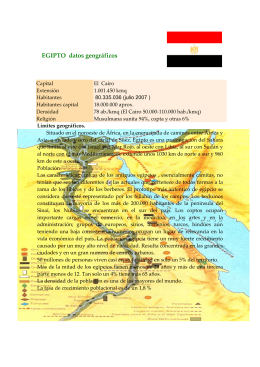 EGIPTO datos geográficos