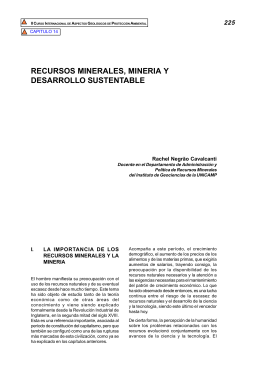 recursos minerales, mineria y desarrollo sustentable
