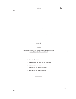 Modificación de las condiciones de negociación para determinados