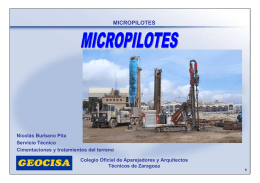 micropilotes - Col. Of. de Aparejadores y Arquitectos Técnicos de