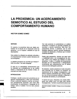 La proxémica: un acercamiento semiótico al estudio del