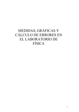 MEDIDAS, GRÁFICAS Y CÁLCULO DE ERRORES EN EL...Error