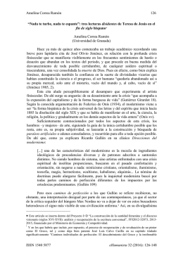 “Nada te turbe, nada te espante”: tres lecturas