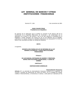 ley general de bancos y otras instituciones financieras