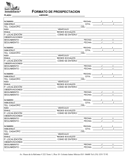 FORMATO DE PROSPECTACION