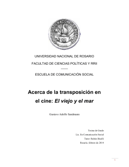 Acerca de la transposición en el cine: El viejo y el mar