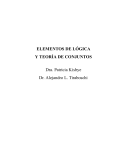 ELEMENTOS DE L´OGICA Y TEORÍA DE CONJUNTOS