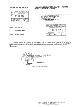 Adenda Convenio Colaboración de Puestos Escolares