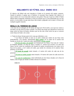 REGLAMENTO DE FÚTBOL SALA