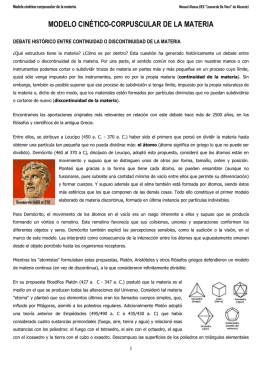 modelo cinético-corpuscular de la materia
