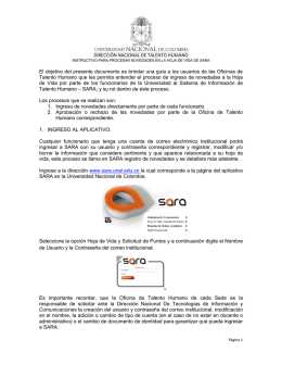Instructivo para el procesamiento de novedades en hoja de vida del