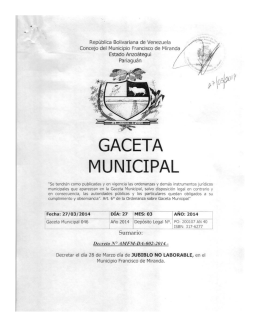 Gaceta Municipal