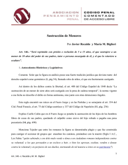 Sustracción de Menores - Revista Pensamiento Penal