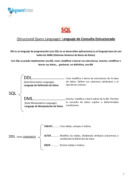 Esquema general SQL (DDL+DML)